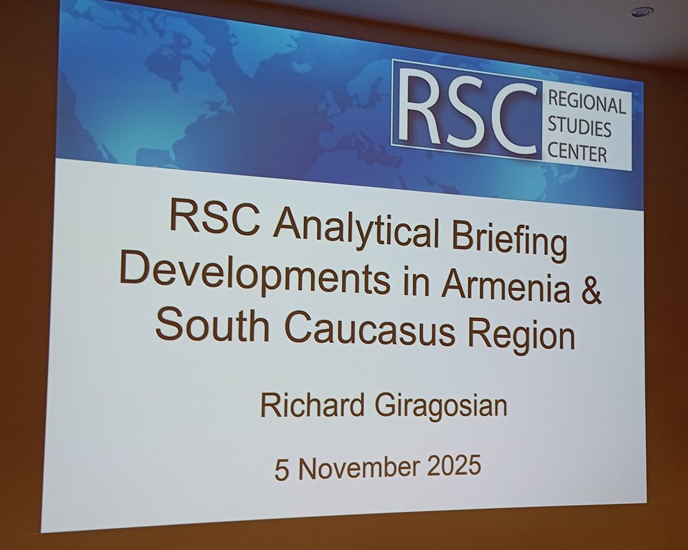 RSC MONTHLY BRIEFING ASSESSING DEVELOPMENTS IN ARMENIA